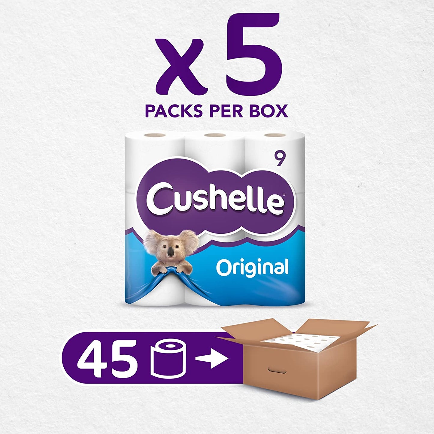 Cushelle Original Toilet Roll 9 Pack
