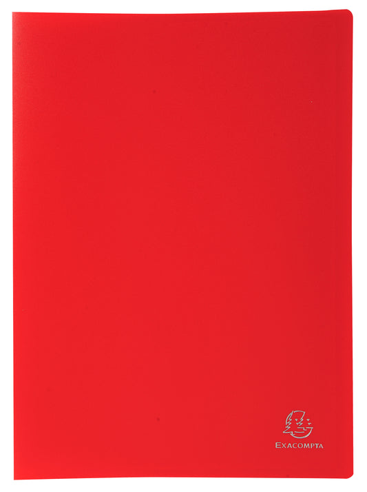 Exacompta A4 Display Book Soft Eco Polypropylene 20 Pocket Red - 8525E - NWT FM SOLUTIONS - YOUR CATERING WHOLESALER