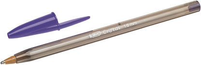 Bic Cristal Fun Ballpoint Pen 1.6mm Tip 0.42mm Line Purple (Pack 20) - 929055