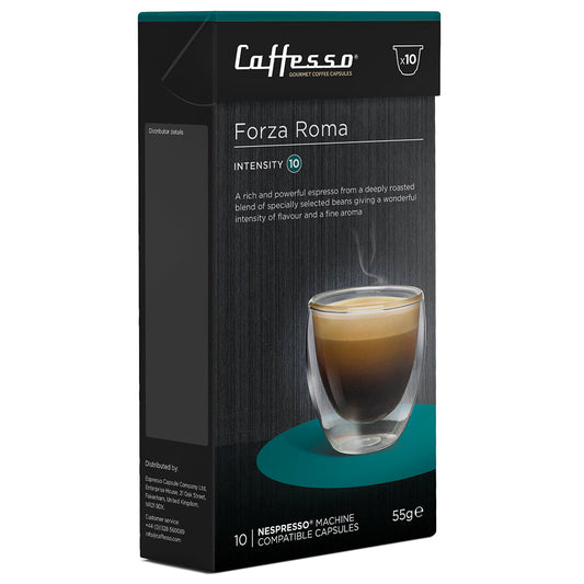 Caffesso Forza Roma 10's (Nespresso Compatible Pods) - NWT FM SOLUTIONS - YOUR CATERING WHOLESALER