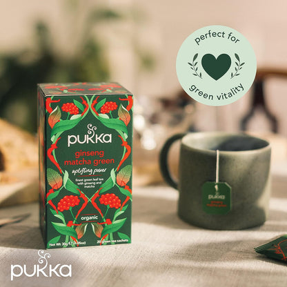 Pukka Tea Ginseng Matcha Green Envelopes 20's