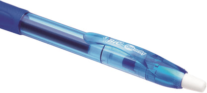 Bic Gel-ocity Grip Retractable Gel Rollerball Pen 0.7mm Tip 0.3mm Line Blue (Pack 12) - 829158