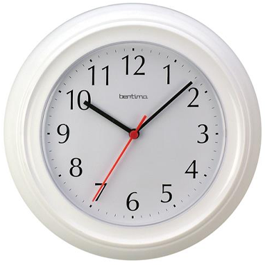 Acctim Wycombe White Wall Clock 22cm - NWT FM SOLUTIONS - YOUR CATERING WHOLESALER