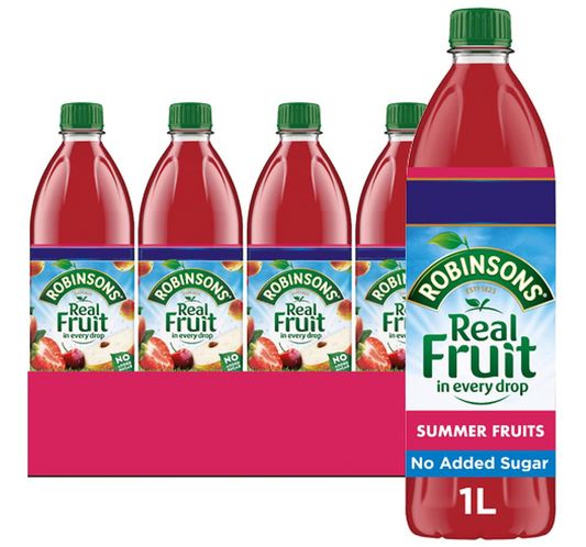 Robinsons (No Added Sugar) Summer Fruits 1litre - NWT FM SOLUTIONS - YOUR CATERING WHOLESALER