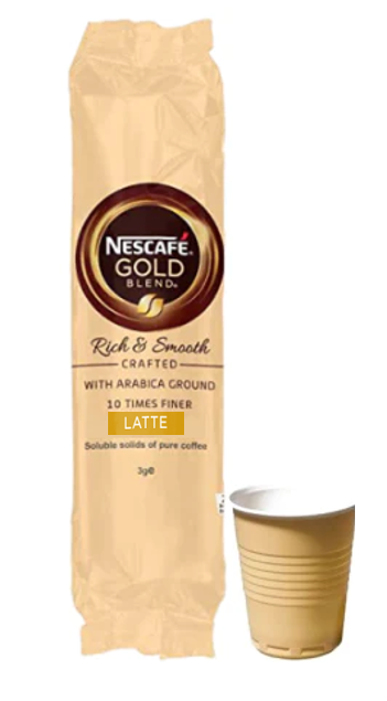 In-Cup Nescafe Latte 25's 73mm Plastic Cups - NWT FM SOLUTIONS - YOUR CATERING WHOLESALER