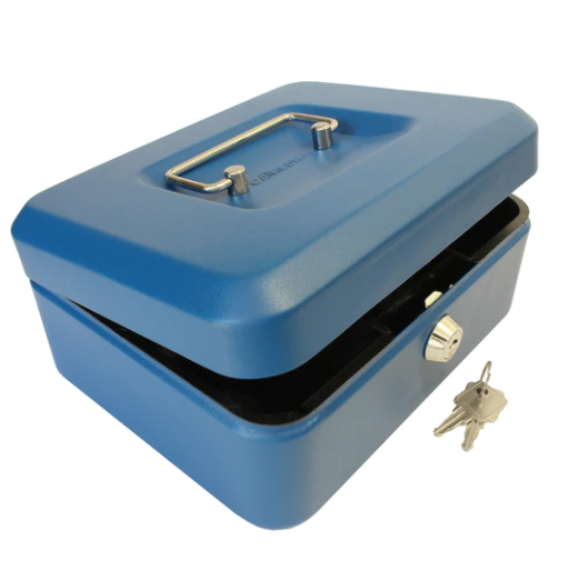 Cathedral Blue 8inch Cash Box  - NWT FM SOLUTIONS - YOUR CATERING WHOLESALER
