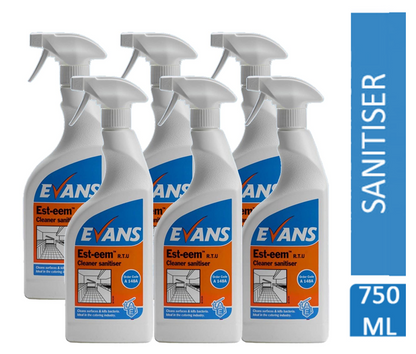 Evans Vanodine Est-eem RTU Cleaner Sanitiser 750ml - NWT FM SOLUTIONS - YOUR CATERING WHOLESALER