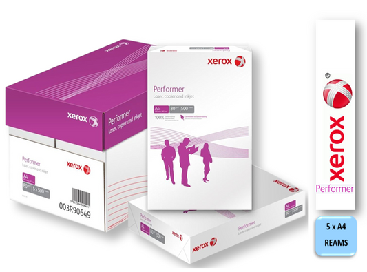 Xerox A4 80gsm White Performer Paper 1 Ream (500 Sheets) - NWT FM SOLUTIONS - YOUR CATERING WHOLESALER