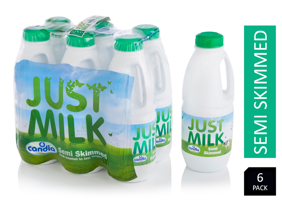 Semi Skimmed JUST MILK (6 Bottles) - NWT FM SOLUTIONS - YOUR CATERING WHOLESALER