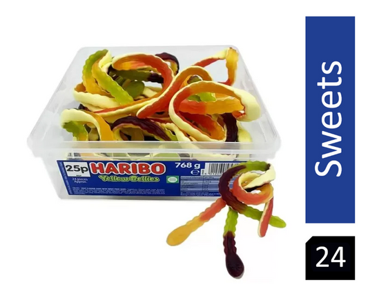 Haribo Yellow Bellies Tub 24's - NWT FM SOLUTIONS - YOUR CATERING WHOLESALER