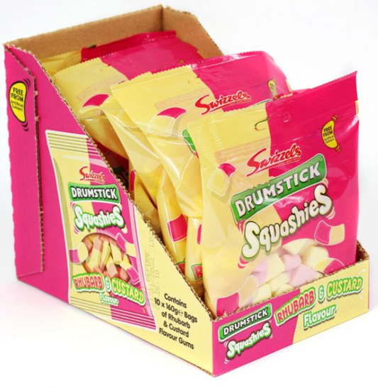 Swizzels Drumstick Squashies Rhubarb & Custard 160g - NWT FM SOLUTIONS - YOUR CATERING WHOLESALER