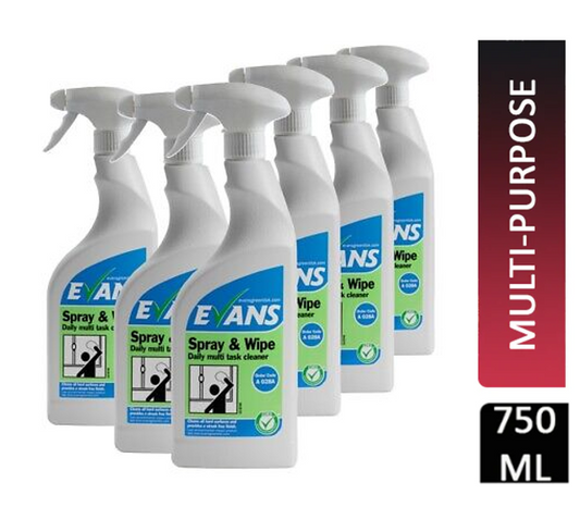 Evans Vanodine Spray & Wipe Daily Multi Task Cleaner 750ml - NWT FM SOLUTIONS - YOUR CATERING WHOLESALER