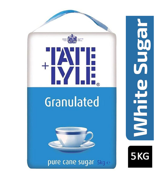 Tate & Lyle 5kg Granulated White Sugar Paper Bag - NWT FM SOLUTIONS - YOUR CATERING WHOLESALER