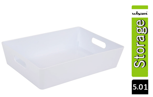 Wham White Rectangular Studio Basket 5.01 6 Litre - NWT FM SOLUTIONS - YOUR CATERING WHOLESALER