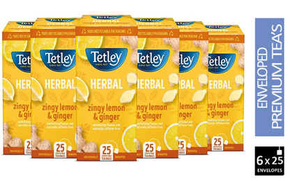 Tetley Lemon & Ginger 25's - NWT FM SOLUTIONS - YOUR CATERING WHOLESALER