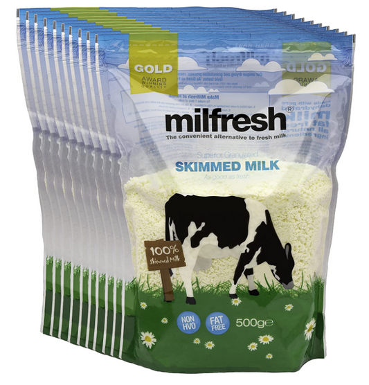 Milfresh Gold Skimmed Granulated Milk 500g - NWT FM SOLUTIONS - YOUR CATERING WHOLESALER