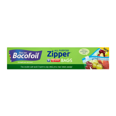 Bacofoil Zipper Bag 270mm x 240mm - NWT FM SOLUTIONS - YOUR CATERING WHOLESALER
