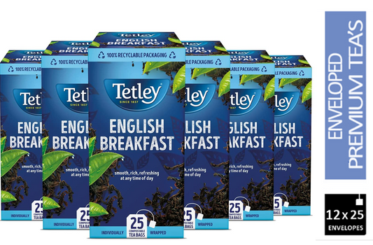 Tetley English Breakfast Envelopes 25's - NWT FM SOLUTIONS - YOUR CATERING WHOLESALER