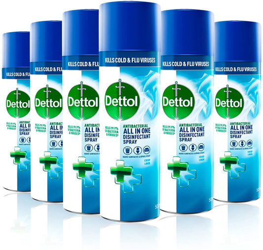 Dettol Crisp Linen Disinfectant Spray 400ml - NWT FM SOLUTIONS - YOUR CATERING WHOLESALER
