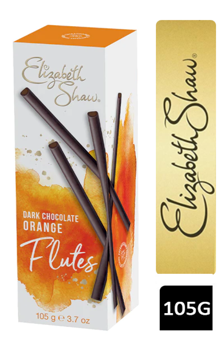 Elizabeth Shaw Dark Chocolate Orange Flutes 105g - NWT FM SOLUTIONS - YOUR CATERING WHOLESALER