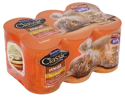 Butcher's Classic Cat Food Meat Variety Pack in Jelly 6x400g