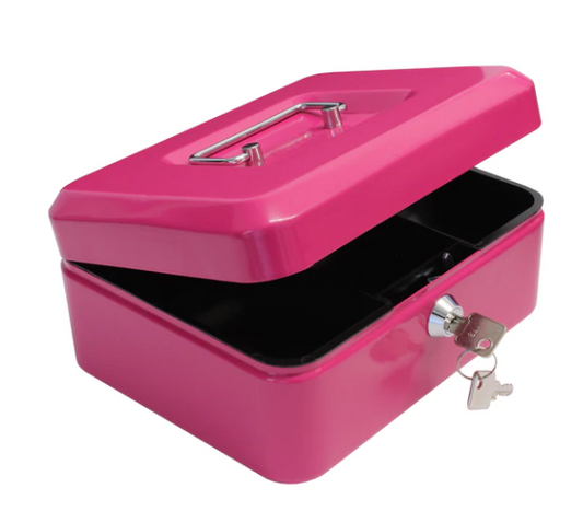 Cathedral Pink 8inch Cash Box  - NWT FM SOLUTIONS - YOUR CATERING WHOLESALER