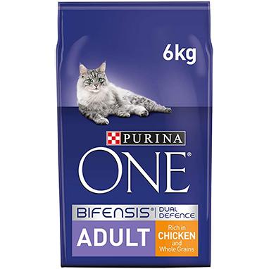 Purina ONE Adult Dry Cat Food Chicken & Wholegrains 6kg - NWT FM SOLUTIONS - YOUR CATERING WHOLESALER