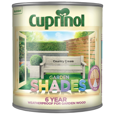 Cuprinol Garden Shades COUNTRY CREAM 2.5 Litre - NWT FM SOLUTIONS - YOUR CATERING WHOLESALER