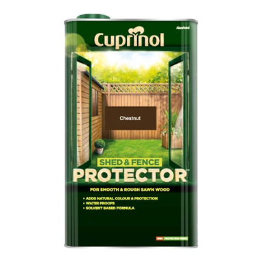 Cuprinol Shed and Fence Protector CHESTNUT 5 Litre - NWT FM SOLUTIONS - YOUR CATERING WHOLESALER