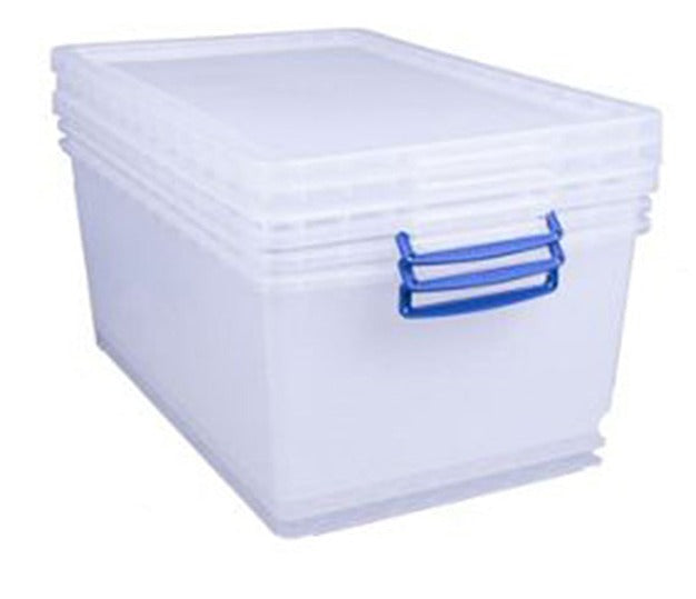 Really Useful Clear Plastic (Nestable) Storage Box 62 Litre - NWT FM SOLUTIONS - YOUR CATERING WHOLESALER