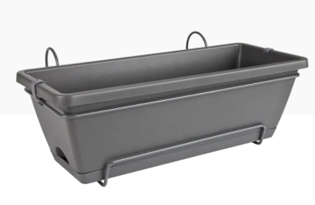 Elho Allin1 50cm Balcony Planter Set ANTHRACITE - NWT FM SOLUTIONS - YOUR CATERING WHOLESALER