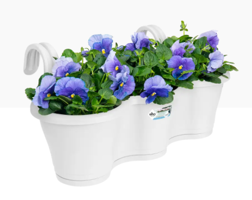 Elho Corsica Easy Hanger Trio WHITE Planter - NWT FM SOLUTIONS - YOUR CATERING WHOLESALER