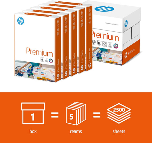 HP Premium A4 90gsm White Paper 1 Ream (500 Sheet) - NWT FM SOLUTIONS - YOUR CATERING WHOLESALER