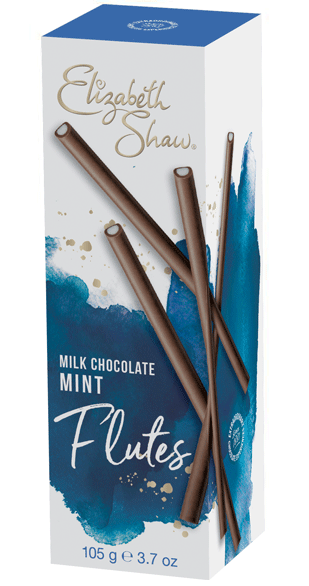 Elizabeth Shaw Milk Chocolate Mint Flutes 105g - NWT FM SOLUTIONS - YOUR CATERING WHOLESALER