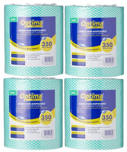 Janit-X Optima All Purpose, Non Woven Cloth Roll 350 Sheet {Green}