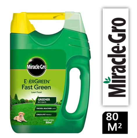 Miracle-Gro Evergreen Fast Green Lawn Food Spreader 80m2 - NWT FM SOLUTIONS - YOUR CATERING WHOLESALER