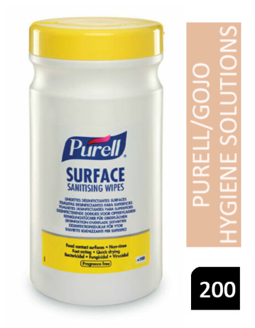 Purell Surface Sanitising Wipes 200's - NWT FM SOLUTIONS - YOUR CATERING WHOLESALER