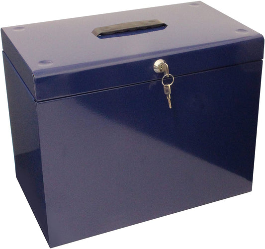 Cathedral Foolscap Blue Metal File Box - NWT FM SOLUTIONS - YOUR CATERING WHOLESALER