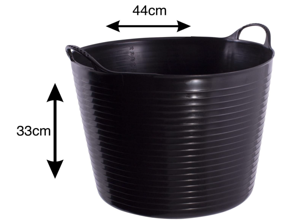 Gorilla Flexi Tub Black Recycled 38 Litre