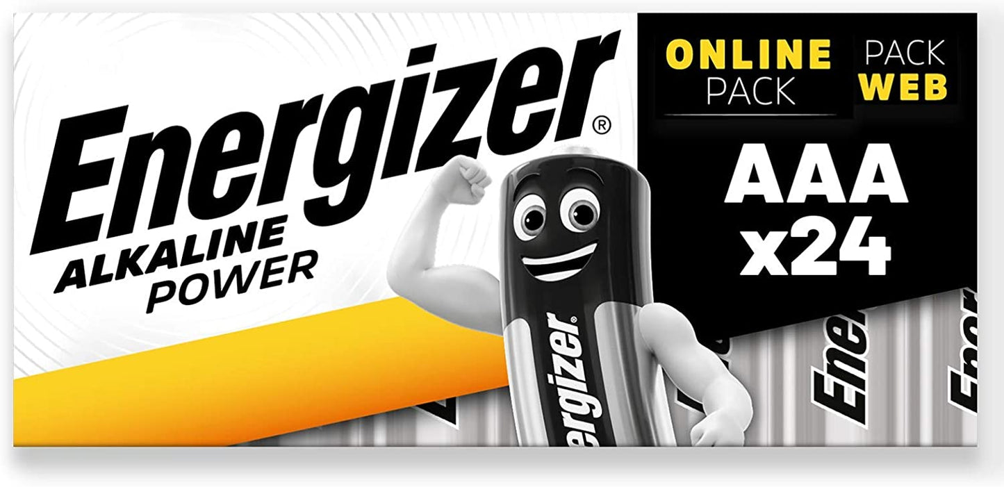 Energizer AAA Alkaline Power Home Battery Pack 24's