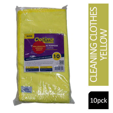 Janit-X Microfibre Cleaning Cloths Yellow Pack 10's - NWT FM SOLUTIONS - YOUR CATERING WHOLESALER