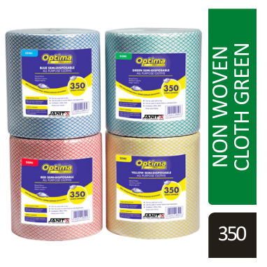 Janit-X Optima All Purpose, Non Woven Cloth Roll 350 Sheet {Green} - NWT FM SOLUTIONS - YOUR CATERING WHOLESALER