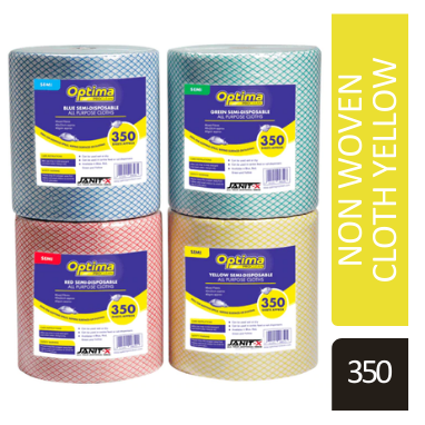 Janit-X Optima All Purpose, Non Woven Cloth Roll 350 Sheet {Yellow} - NWT FM SOLUTIONS - YOUR CATERING WHOLESALER