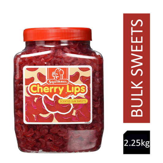 Squirrel Cheery Lips Scented Sweets 2.25kg Resealable Tub - NWT FM SOLUTIONS - YOUR CATERING WHOLESALER