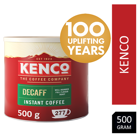 Kenco Decaffeinated Instant Coffee 500g Tin - NWT FM SOLUTIONS - YOUR CATERING WHOLESALER