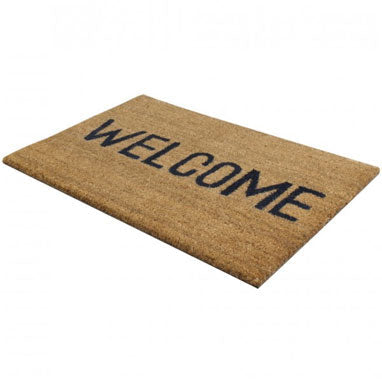 Fixtures Welcome 33.5x60cm PVC Backed Coir Door Mat - NWT FM SOLUTIONS - YOUR CATERING WHOLESALER