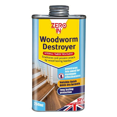 Zero-in Woodworm Destroyer 250ml - NWT FM SOLUTIONS - YOUR CATERING WHOLESALER