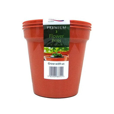 Stewart Flower Pot Pack 3x6inch/15cm Set - NWT FM SOLUTIONS - YOUR CATERING WHOLESALER