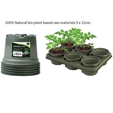 Garland Biodegradable Growing Pots Pack 5, 12cm  - NWT FM SOLUTIONS - YOUR CATERING WHOLESALER