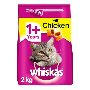 Whiskas 1+ Cat Complete Dry with Chicken 2kg  - NWT FM SOLUTIONS - YOUR CATERING WHOLESALER